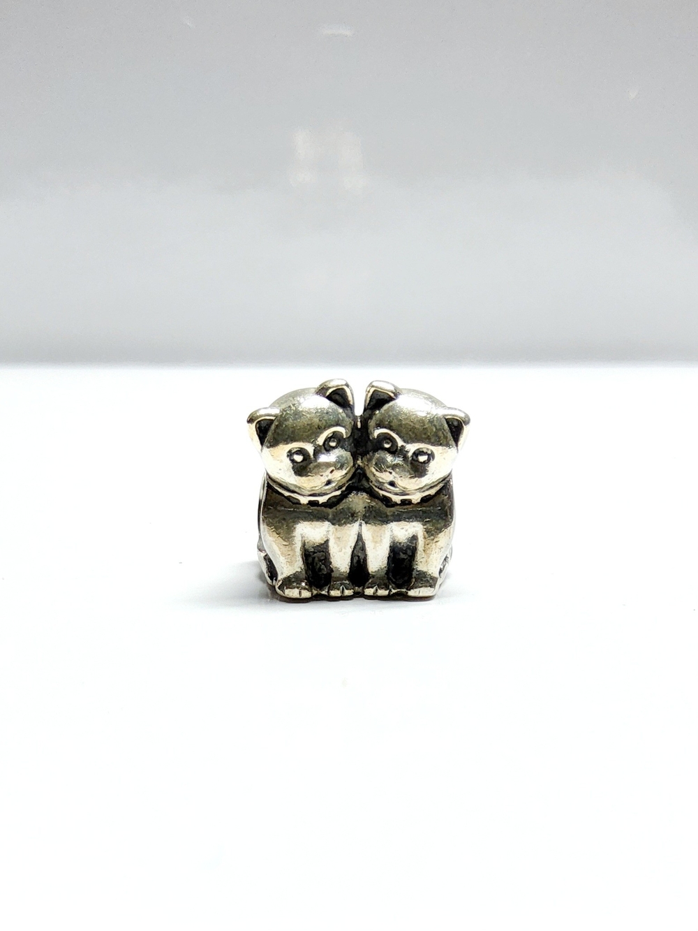 Pandora Sterling Silver 925 Double Cat Charm